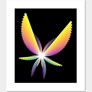 Dusk Angel Seraphim | Flying Six Wing Bar Chart Black Posters and Art